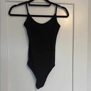 Brandy Melville Black Spaghetti Strap Bodysuit